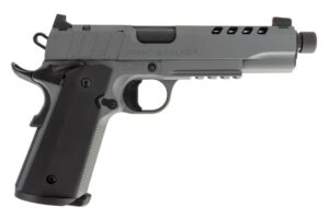 SDS Tisas 1911 Night Stalker SF .45 ACP 5-inch threaded barrel Platinum Grey Cerakote