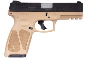 Taurus G3 9mm 4.0in pistol tan frame black slide with two magazines