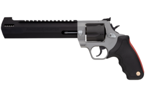 Taurus Raging Hunter .454 Casull two-tone revolver with ported barrel and cushioned rubber grips