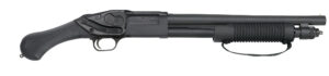 Mossberg 590 Shockwave 12ga with Crimson Trace Laser Saddle and black Raptor birdshead grip
