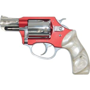 Charter Arms Chic Lady .38 Special 2-inch revolver with red anodized frame and white pearlite grips