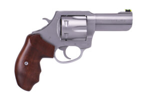 Charter Arms Professional V .357 Mag 3in stainless revolver with walnut grip and LitePipe front sight