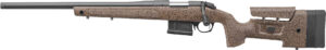 Bergara B-14 HMR left-hand bolt-action rifle .22-250 Rem 24 inch Graphite Black Cerakote with brown molded mini-chassis stock
