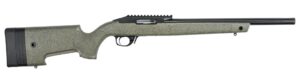 Bergara BXR .22 LR rifle with 16.5-inch fluted threaded barrel and green/black synthetic stock