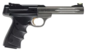 Browning Buck Mark Lite Gray URX .22 LR 5.5 in fluted barrel pistol with black Ultragrip RX