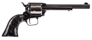 Heritage Rough Rider .22 LR 6.5in two-tone revolver with black pearl grips