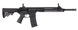 LWRC IC-A5 5.56 NATO rifle with 16.1 in spiral-fluted barrel in black