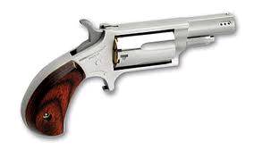 North American Arms NAA-22M-P ported .22 WMR mini-revolver stainless with rosewood bird's-head grip