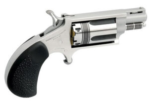 North American Arms Wasp 22MSC-TW mini-revolver with 1.13 inch vent-rib barrel and black rubber grips
