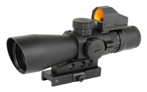 NCSTAR USS Gen II P4 Sniper 3-9x42 scope with micro red dot and quick-release mount
