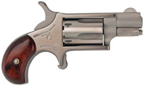 North American Arms NAA-22LR .22 LR mini revolver stainless with rosewood bird's-head grip