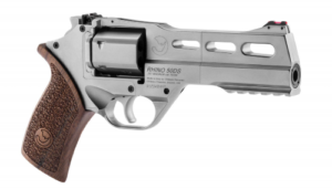 Chiappa Rhino 50DS .357 Mag 5-inch nickel-plated revolver with walnut grips