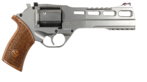 Chiappa Rhino 60DS .357 Magnum 6-inch nickel revolver with walnut grips
