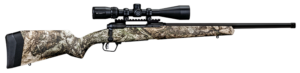 Savage 110 Apex Predator XP 6.5 Creedmoor 24-inch camo rifle with mounted Vortex 4-12x44 scope