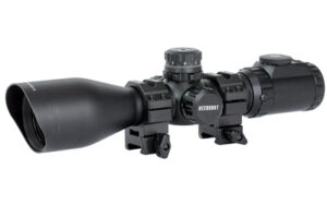 UTG 3-12x44 Accushot scope with illuminated Mil-Dot reticle and quick-detach rings