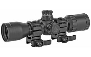 UTG BugBuster 3-12x32 scope MIL-DOT side AO with QD Picatinny rings, black matte