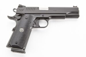 Wilson Combat ACP 9mm 5-inch full-size pistol, Black Armor-Tuff finish, Black G10 Eagle Claw grips, ambidextrous safety