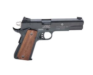 ATI GSG M1911 .22 LR 5-inch threaded barrel black pistol with wood grips