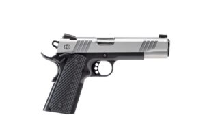 Bersa B1911 .45 ACP 5 inch brushed stainless slide black frame VZ grips tritium night sights