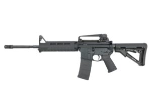 Bushmaster M4 Patrolman MOE 16-inch 5.56 NATO black carbine with Magpul furniture and detachable carry handle