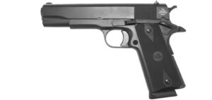 Rock Island Armory 1911 GI Entry 9mm with 5-inch barrel and black parkerized finish, rubber grips