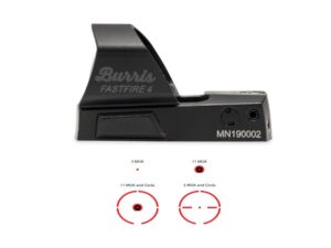 Burris FastFire IV multi-reticle red dot sight in matte black, Picatinny/Docter footprint