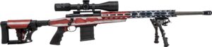 Howa M1500 APC chassis rifle 6.5 Creedmoor 24 inch American Flag Cerakote with scope