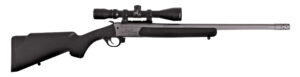 Turner Fabrications Outfitter G3 .450 Bushmaster 22" stainless Cerakote with black synthetic stock and mounted 3-9x40 scope