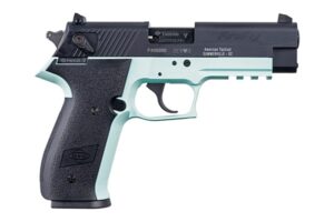 GSG Firefly .22 LR pistol, mint finish, 4-inch barrel, black slide, Picatinny rail