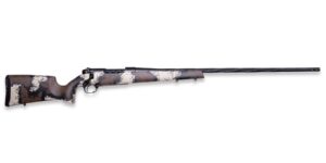 Weatherby Mark V High Country 7mm PRC bolt-action rifle with carbon fiber Peak 44 Bastion stock and Accubrake