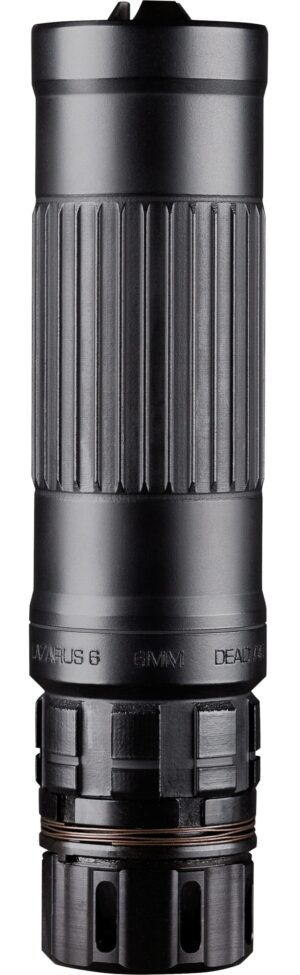Dead Air Lazarus 6 KeyMo suppressor in black with DA115 3-prong