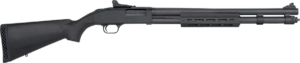 Mossberg 590 12 Gauge 20in M-LOK pump shotgun with ghost-ring sights and black synthetic stock