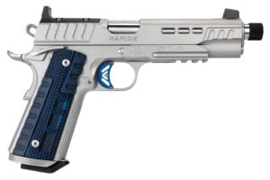 Kimber Rapide Ice 9MM stainless 1911 threaded barrel black and blue G10 grips 3000451