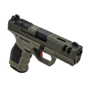 SAR9 Gen3 Compact 9mm pistol in OD Green with 4-inch barrel and tritium night sights