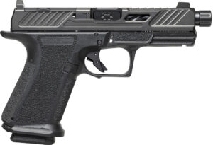 Shadow Systems MR920 Elite 9mm optic-ready pistol, black finish, threaded spiral-fluted barrel