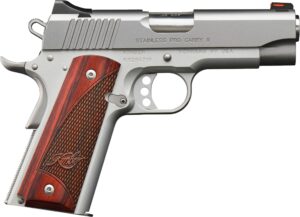 Kimber Stainless Pro Carry II 4in .45 ACP stainless pistol with rosewood grips