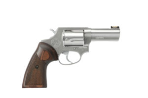 Taurus 605 Executive Grade 3-inch stainless revolver with polished finish and Nanuk case