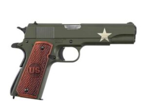 Auto-Ordnance Tanker 1911 .45 ACP 5 inch OD Green Cerakote with Tanker Star engraving