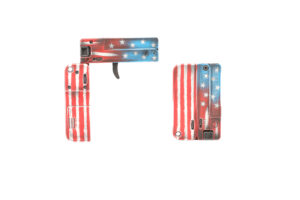 Trailblazer Firearms LIFECARD .22 LR single-shot handgun with USA Flag Cerakote