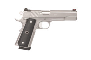 Wilson Combat ACP .45 ACP 5-inch stainless single-action pistol with gray G10 grips