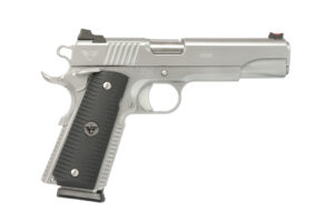 Wilson Combat ACP 9mm 5-inch stainless pistol with gray G10 Eagle Claw grips