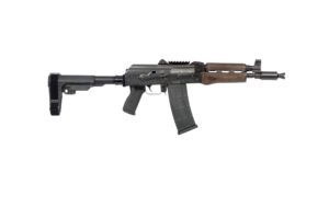 Zastava Arms ZPAP85 AK pistol in 5.56 NATO with wood handguard and SBA3 brace