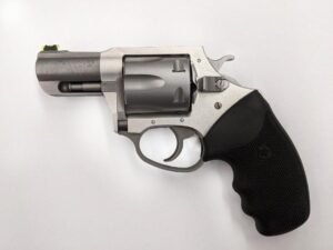 Charter Arms Boxer Undercover II .38 Special 2.2 in revolver; anodized aluminum frame, stainless barrel, black rubber grip