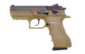 IWI Jericho 941 Enhanced 9mm pistol Flat Dark Earth polymer frame with black slide