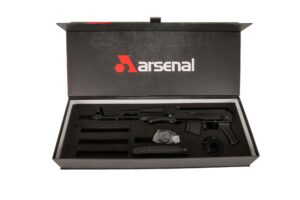 Arsenal SAM7UF 7.62x39mm under-folding rifle in black with magazines and premium storage box