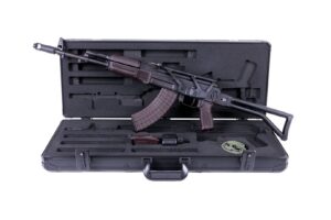 Arsenal SAM7SF-86PM 7.62x39 side-folding rifle with plum furniture and 30rd magazine
