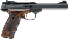 Browning Buck Mark Plus UDX .22 LR 5.5 inch pistol matte black with brown laminate finger-groove grips