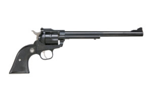 Ruger Single-Six Convertible 9.5-inch blued single-action revolver with black checkered hard rubber grips