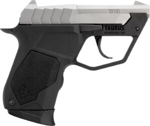 Taurus 22TUC .22 LR pistol with stainless slide and black polymer frame