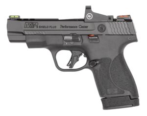 Smith & Wesson M&P Shield Plus 9mm 4-inch ported with Crimson Trace red dot and two magazines
